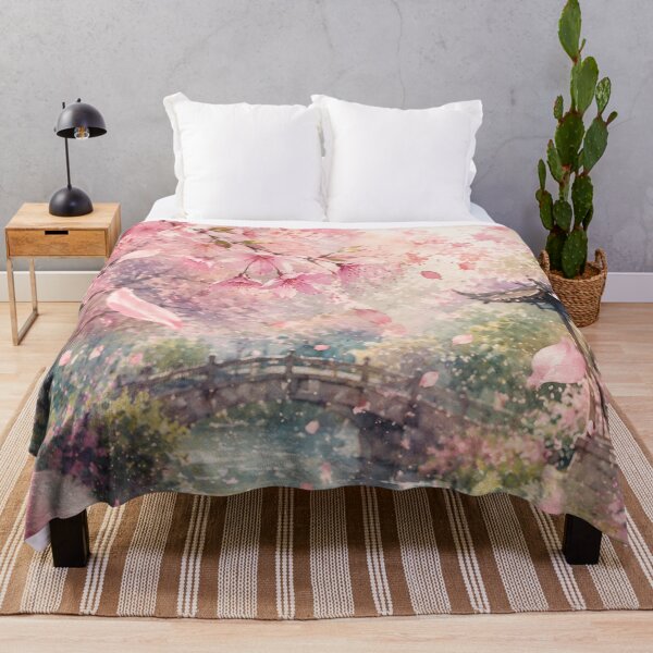 Item preview, Spring garden by a serene pond designed and sold by careninemajesty.
