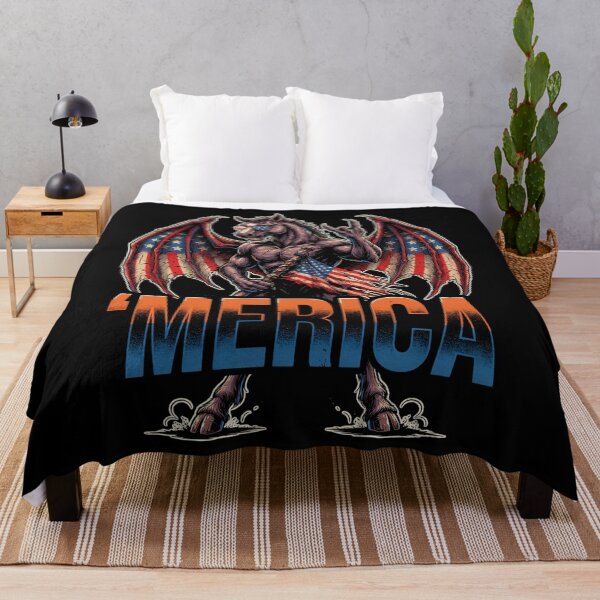 Item preview, 'Merica Jersey Devil American Flag Wings Tee designed and sold by DarylWelsh2024.