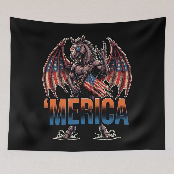 Item preview, 'Merica Jersey Devil American Flag Wings Tee designed and sold by DarylWelsh2024.