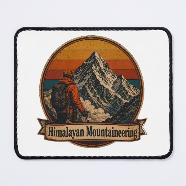 Item preview, Himalayan Mountaineering Trekking Expedition Retro Badge Essential T-Shirt designed and sold by pawsome purrfect.