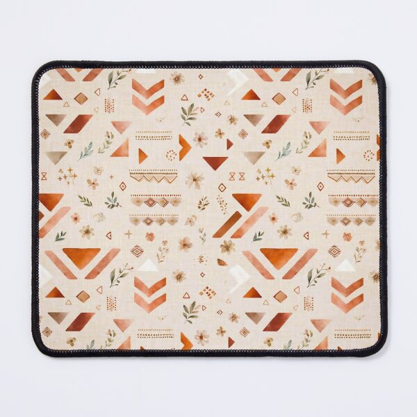 Item preview, Boho Terracotta Geometric Tribal Pattern designed and sold by Rama KLK.
