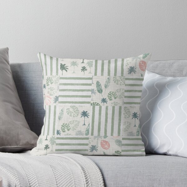 Item preview, Tropical Botanical Linen Quilt designed and sold by caladayart.