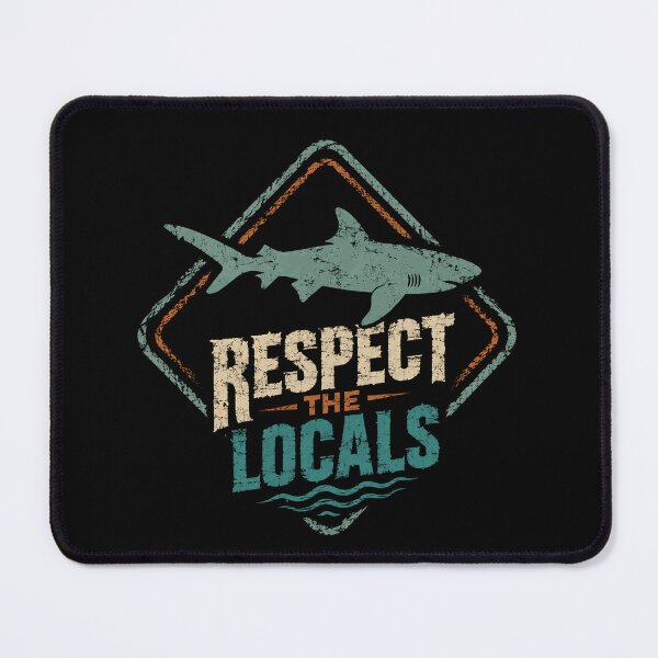Item preview, Respect The Locals Shark Ocean Wildlife Conservation Diver designed and sold by RetroMini2026.