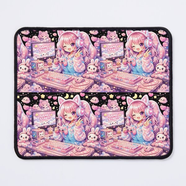 Artikelvorschau, Kawaii Gamer Girl: Pastellfarbenes Gaming-Setup | Niedliche Anime-Ästhetik entworfen und verkauft von LIMAO-BRAZIL.