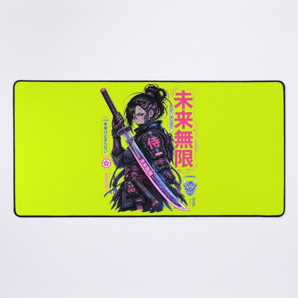 Item preview, Mirai Mugen – Cyber Samurai Future Warrior | Neon Japanese designed and sold by Cavalier-org.