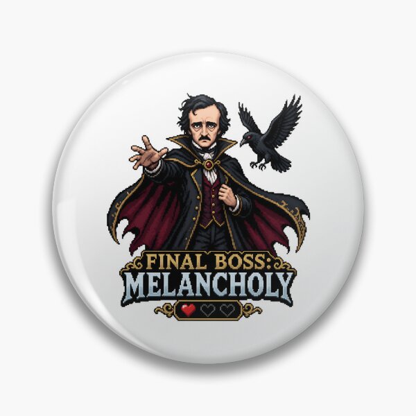 Artikelvorschau, Edgar Allan Poe – Final Boss Melancholy entworfen und verkauft von Fenay Designs.