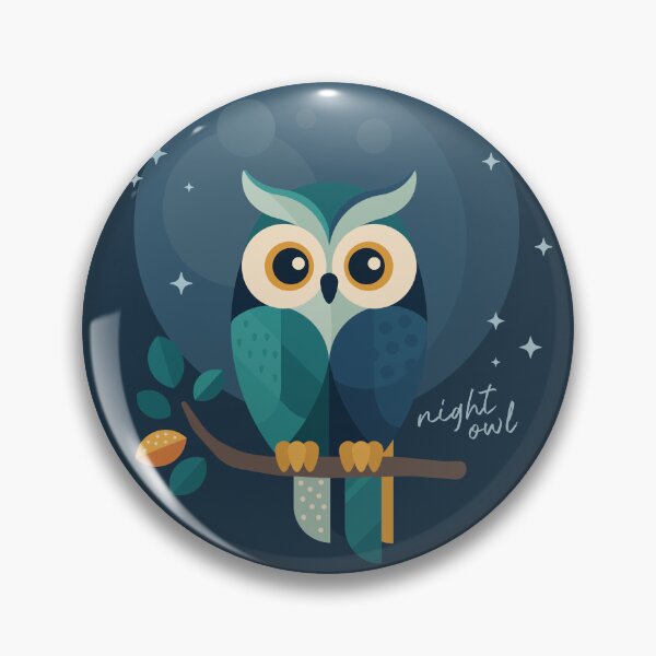 Item preview, Night Owl | Modern Geometric Owl Illustration designed and sold by Lucy Cooper.