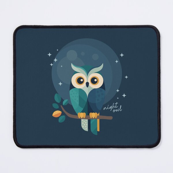 Item preview, Night Owl | Modern Geometric Owl Illustration designed and sold by Lucy Cooper.