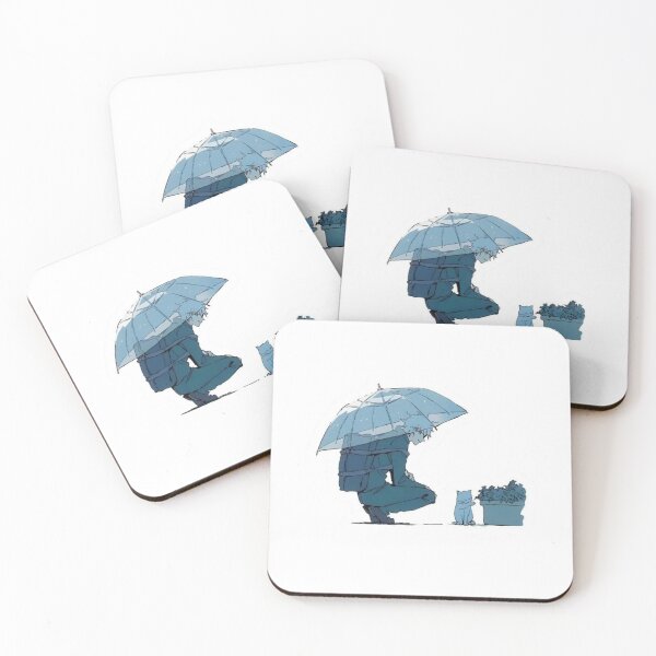Item preview, Blindfolded Sorcerer Rainy Day Anime Illustration designed and sold by CosmicFna.