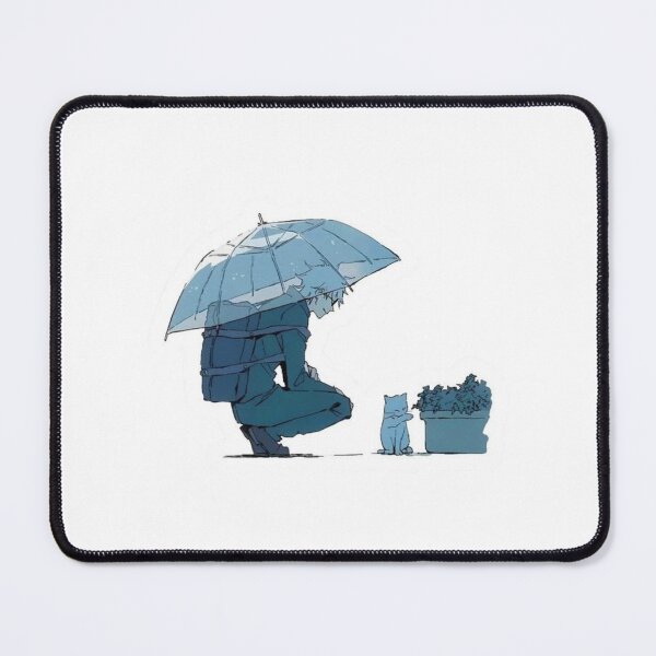 Item preview, Blindfolded Sorcerer Rainy Day Anime Illustration designed and sold by CosmicFna.