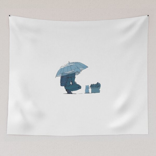 Item preview, Blindfolded Sorcerer Rainy Day Anime Illustration designed and sold by CosmicFna.