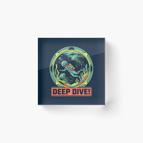Item preview, Deep Dive Retro Alien Scuba Diver Mechanical Jellyfish designed and sold by DuckOddity.