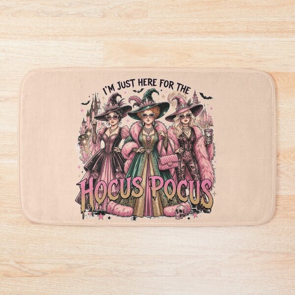 Item preview, Glam Witches I'm Just Here For The Hocus Pocus Pink Halloween designed and sold by BreezifyDesignStudio.
