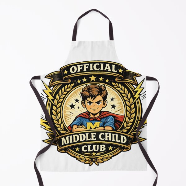 Item preview, Official Middle Child Club Badge T-Shirt | Exclusive Sibling Membership Tee designed and sold by irfanshikh.