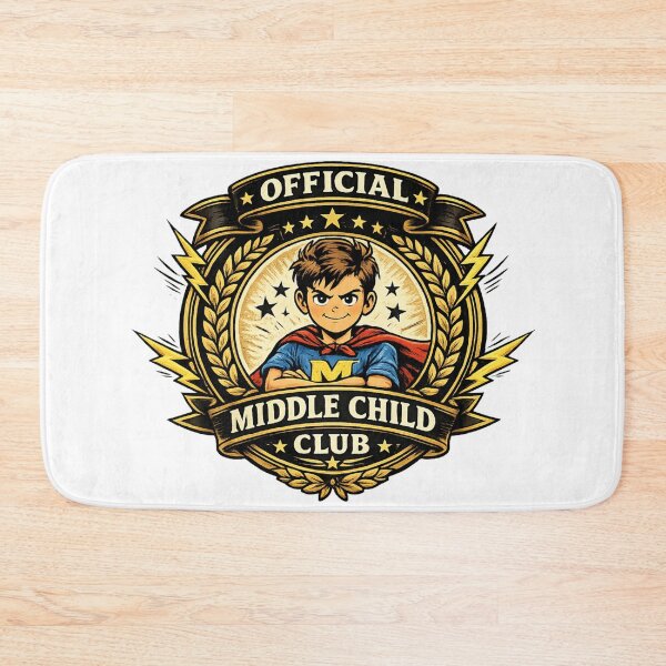 Item preview, Official Middle Child Club Badge T-Shirt | Exclusive Sibling Membership Tee designed and sold by irfanshikh.