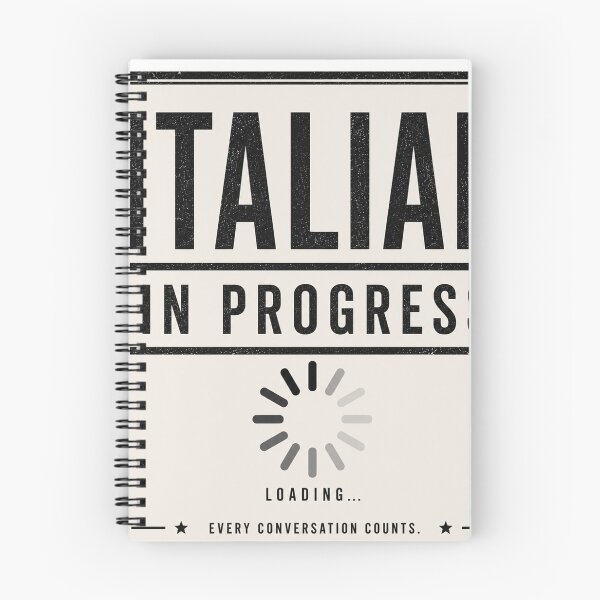 Item preview, Italian in Progress | Minimalist Language Learning Typography Design designed and sold by Trodyglot.