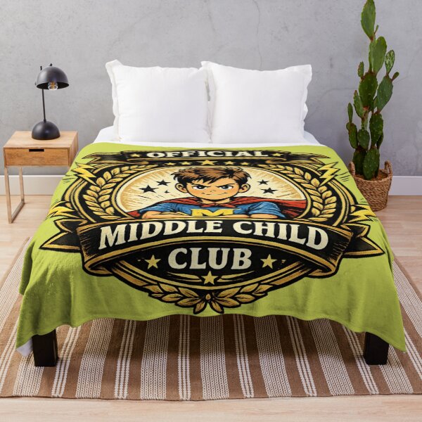 Item preview, Official Middle Child Club Badge T-Shirt | Exclusive Sibling Membership Tee designed and sold by irfanshikh.