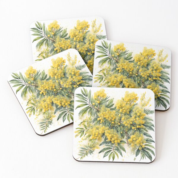 Item preview, Mimosa Blossom Watercolor Painting designed and sold by RawNaturePrints.