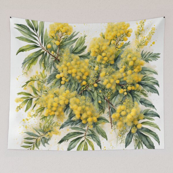 Item preview, Mimosa Blossom Watercolor Painting designed and sold by RawNaturePrints.