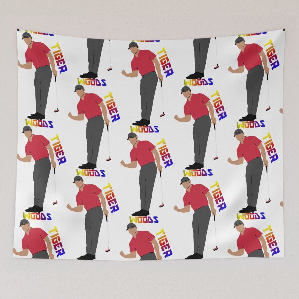 Item preview, Tiger Woods Celebration illustration designed and sold by ZooStateofMind.