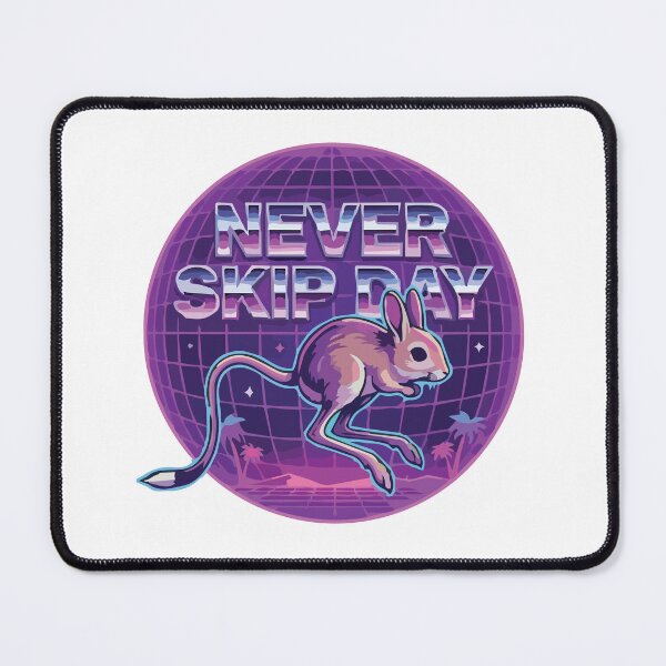 Item preview, Never Skip Leg Day Jerboa Retrowave Moon designed and sold by Arc2020.