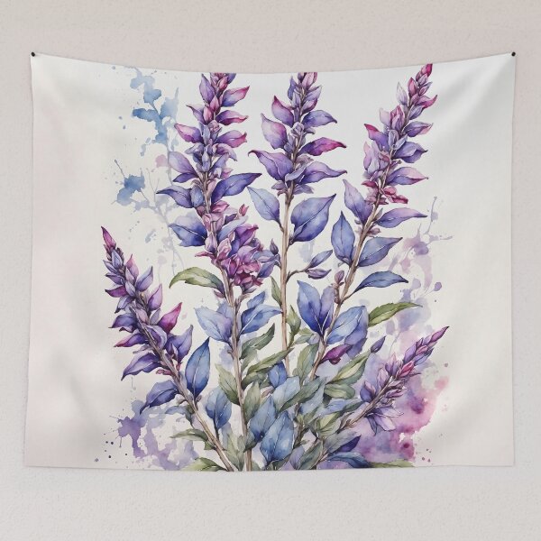 Item preview, Salvia Flower Watercolor Painting designed and sold by RawNaturePrints.