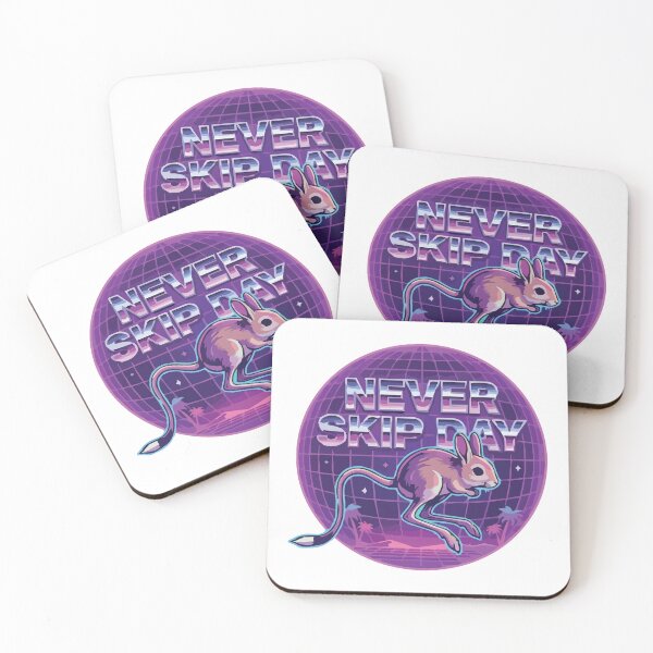 Item preview, Never Skip Leg Day Jerboa Retrowave Moon designed and sold by Arc2020.