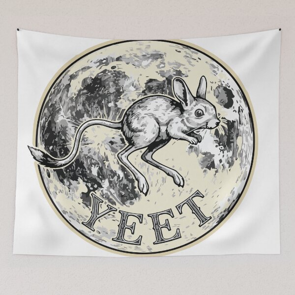 Item preview, Yeet Jerboa Gothic Full Moon Vintage Art designed and sold by Arc2020.