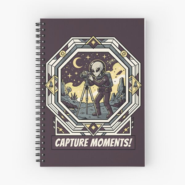 Item preview, Capture Moments Retro Alien Photographer Stargazing Art designed and sold by DuckOddity.