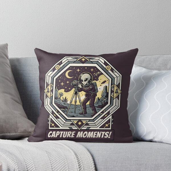 Item preview, Capture Moments Retro Alien Photographer Stargazing Art designed and sold by DuckOddity.