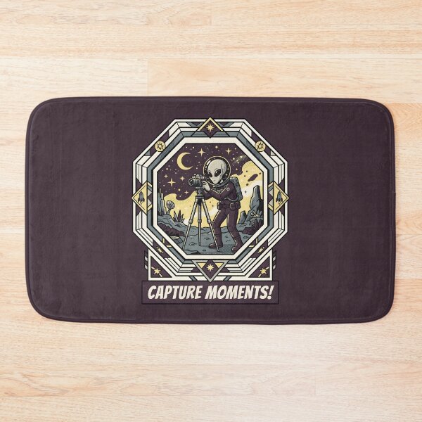 Item preview, Capture Moments Retro Alien Photographer Stargazing Art designed and sold by DuckOddity.
