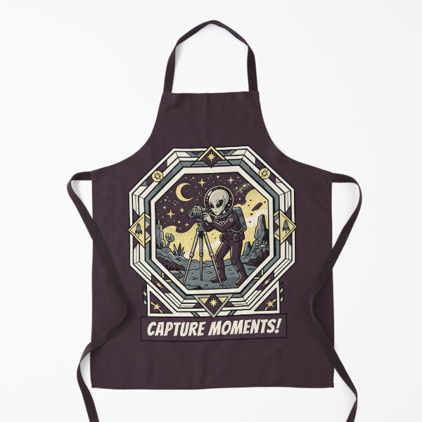 Item preview, Capture Moments Retro Alien Photographer Stargazing Art designed and sold by DuckOddity.