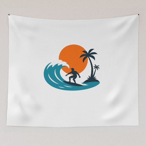 Item preview, Surfer on a tropical wave at sunset designed and sold by Lyfeinsights.
