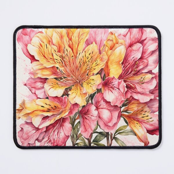 Item preview, Alstroemeria Flower Watercolor Painting designed and sold by RawNaturePrints.
