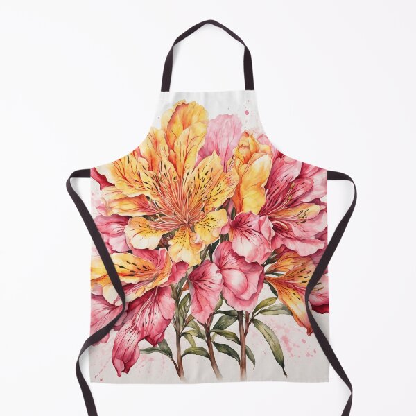 Item preview, Alstroemeria Flower Watercolor Painting designed and sold by RawNaturePrints.