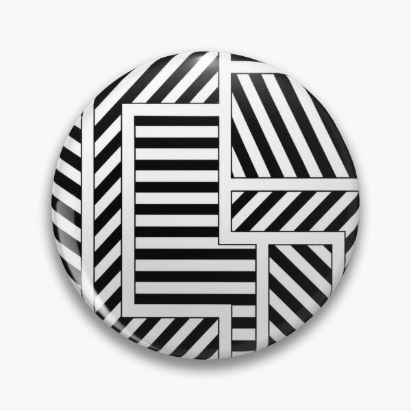 Item preview, Black and white Geometric Optical Illusion pattern designed and sold by GTeoArt.