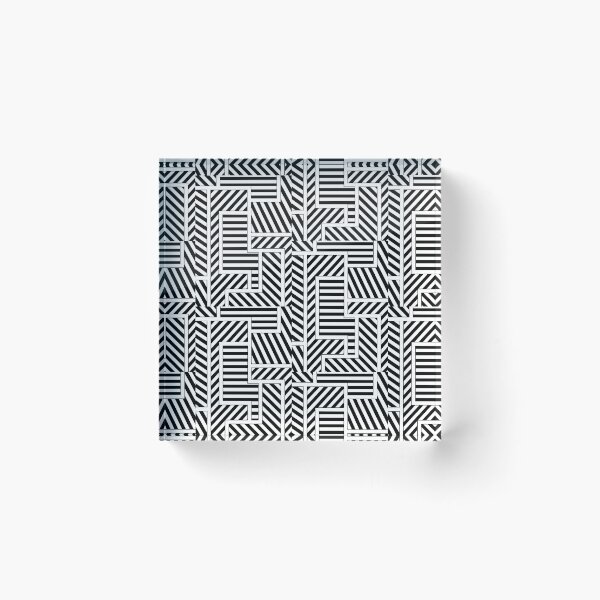 Item preview, Black and white Geometric Optical Illusion pattern designed and sold by GTeoArt.