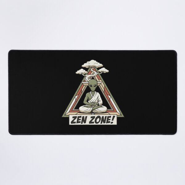 Item preview, Zen Zone Alien Monk Meditating Under Bonsai Retro Art designed and sold by DuckOddity.