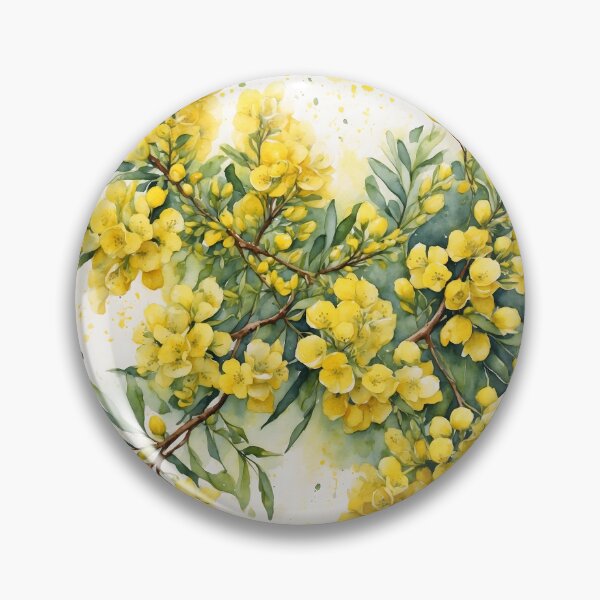 Item preview, Acacia Blossom Watercolor Painting designed and sold by RawNaturePrints.