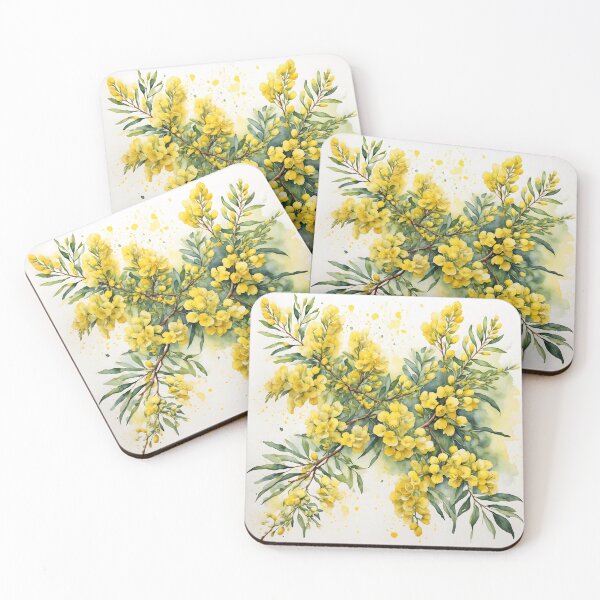 Item preview, Acacia Blossom Watercolor Painting designed and sold by RawNaturePrints.