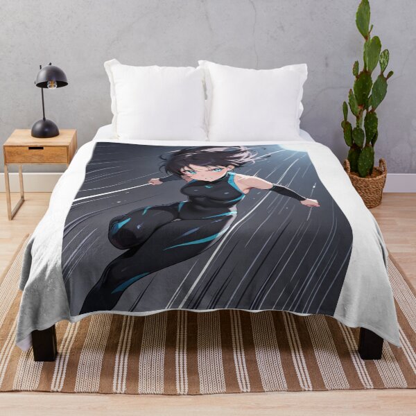 Item preview, Manga - Fictional Female Character, Graphic Heroine with Luminous Blue Accents designed and sold by AnimeShin.
