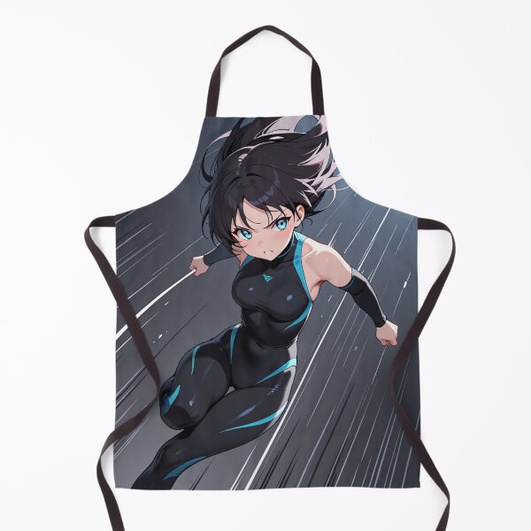 Item preview, Manga - Fictional Female Character, Graphic Heroine with Luminous Blue Accents designed and sold by AnimeShin.