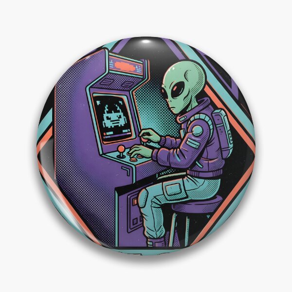 Item preview, Game Over Retro Arcade Alien Gamer Comic Graphic designed and sold by DuckOddity.