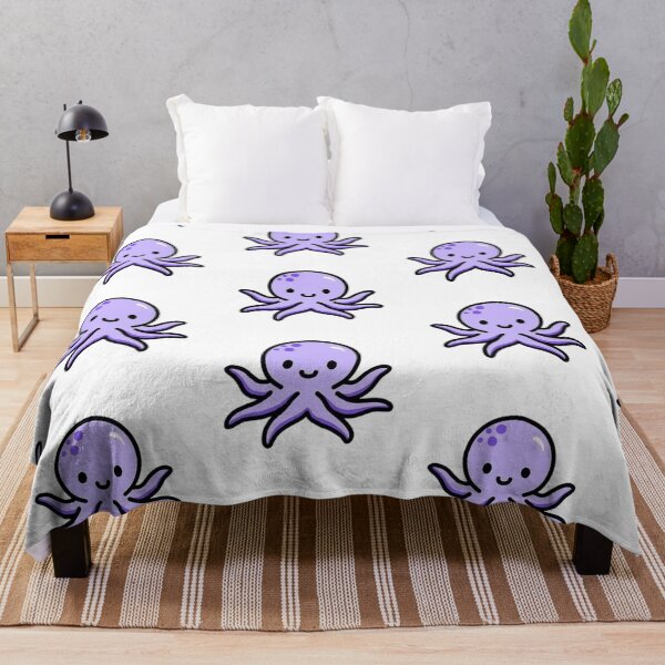 Item preview, Cute Purple Octopus Kawaii Sea Creature Sticker designed and sold by Jo Graphics.