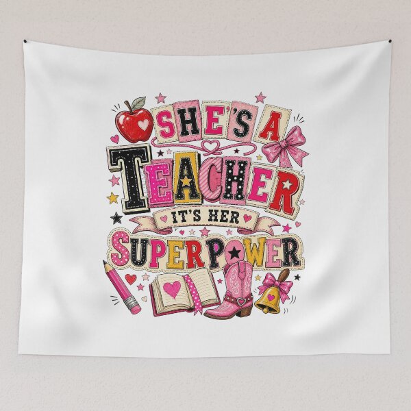 Item preview, Cute Western Teacher Patchwork Classroom Design designed and sold by AMICO77.