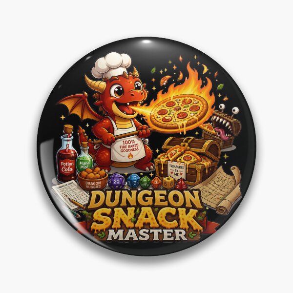 Item preview, Dungeon Snack Master - Cute RPG Dragon Pizza Chef designed and sold by BadhbhLoot.