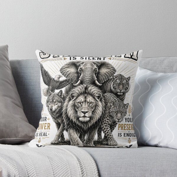 Item preview, Strength Is Silent Apex Predators T-Shirt, Lion Wolf Eagle Elephant Tiger Leopard Motivational Tee designed and sold by Igrowlab254.