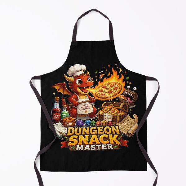 Item preview, Dungeon Snack Master - Cute RPG Dragon Pizza Chef designed and sold by BadhbhLoot.