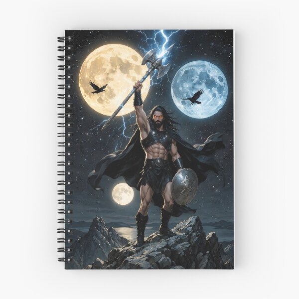 Item preview, Authentic Thor - Dark Viking Thunder God under 3 full moons designed and sold by Resilient Mythos.