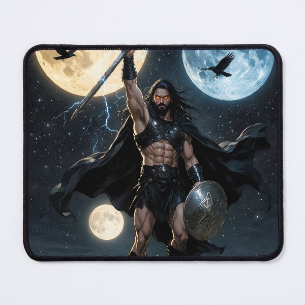 Item preview, Authentic Thor - Dark Viking Thunder God under 3 full moons designed and sold by Resilient Mythos.